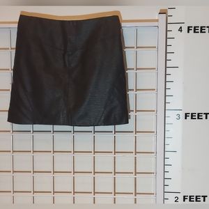 H&M Divided | Black Leather (faux) Mini Skirt | Size 4